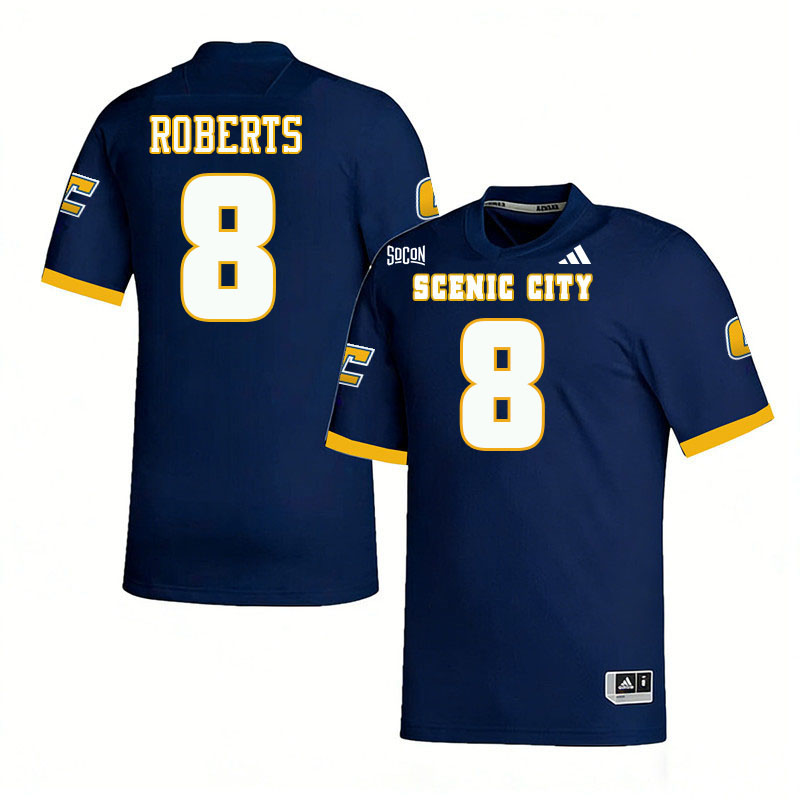 Chattanooga Mocs #8 Cedric Roberts College Football Jerseys,Uniforms Stitched-Navy